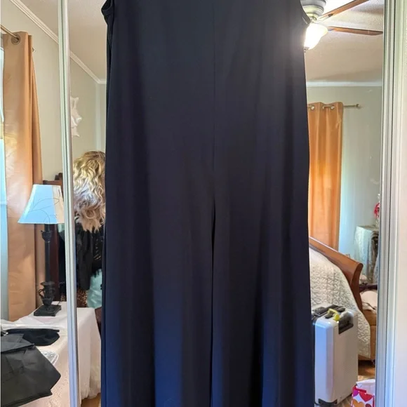 Lularoe Natalie Elegant Navy Jumpsuit EUC - Picture 3 of 5